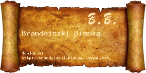 Brandeiszki Bianka névjegykártya